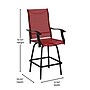 Flash Furniture Valerie All-Weather Textilene Swivel Patio Stools, Red, 2/Pack (2ETSWVLPTO30RD)~#|#~sp208455547_sc7