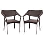Flash Furniture Jace 34"H Espresso PE Rattan Wicker Commercial Grade Stacking Patio Chair, 2/Pack (2TTTT002ESP)~#|#~sp208458591_sc7