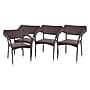 Flash Furniture Jace 34"H Espresso PE Rattan Wicker Commercial Grade Stacking Patio Chair, 4/Pack (4TTTT002ESP)~#|#~sp208458622_sc7