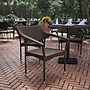 Flash Furniture Jace 34"H Espresso PE Rattan Wicker Commercial Grade Stacking Patio Chair (TTTT002ESP)~#|#~sp208458760_sc7