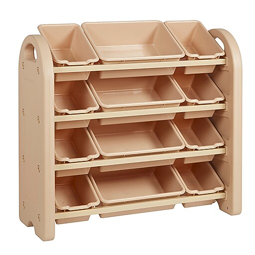 Shop Staples for ECR4Kids 4Tier Storage Organizer Plastic Shelves with