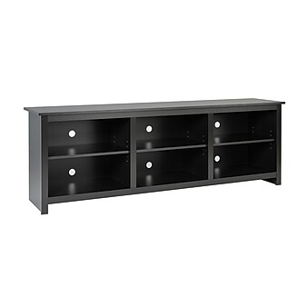 Prepac Sonoma Manufactured Wood Console TV Stand, Screens up to 80", Black (BCTG-0001-1)