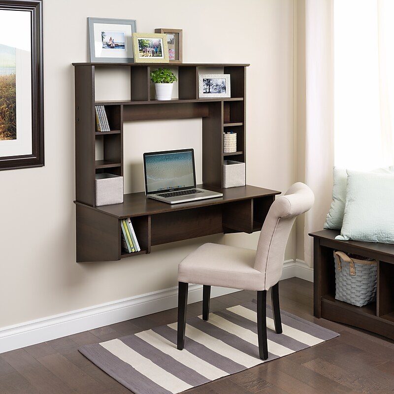 Prepac Sonoma Floating Desk, Espresso (EEHW-0800-1) image 1