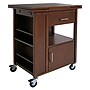 Winsome Gregory 3-Shelf Wood Mobile Kitchen Cart with Lockable Wheels, Walnut (94643)~#|#~sp20864827_sc7