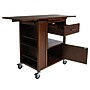 Winsome Gregory 3-Shelf Wood Mobile Kitchen Cart with Lockable Wheels, Walnut (94643)~#|#~sp20864829_sc7