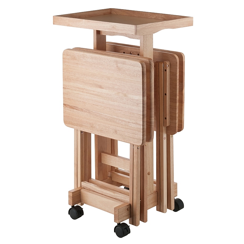 Winsome Isabelle 19" x 16" Wooden Folding Table Set, Natural (42820) image 1