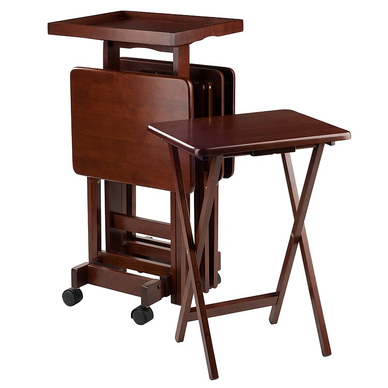 Winsome 6-Piece Snack Table, Walnut (94828) image 1