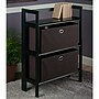 Winsome Torino 3-Pc Folding Bookcase w/ Fabric Baskets, Black/Chocolate (20382)~#|#~sp20864888_sc7