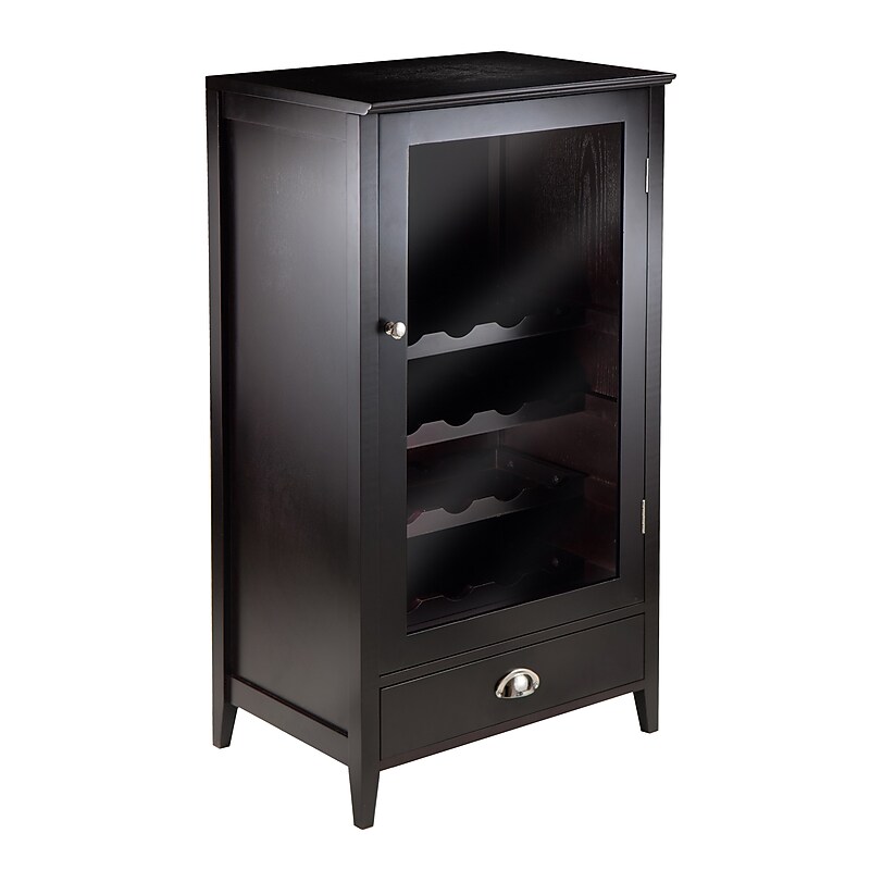 Winsome Bordeaux Modular Wine Cabinet, Dark Wood (92416) image 1