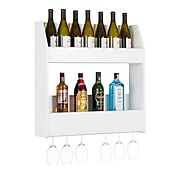 Prepac 2-Tier Floating Wine and Liquor Rack, White (WSOW-0202-1)