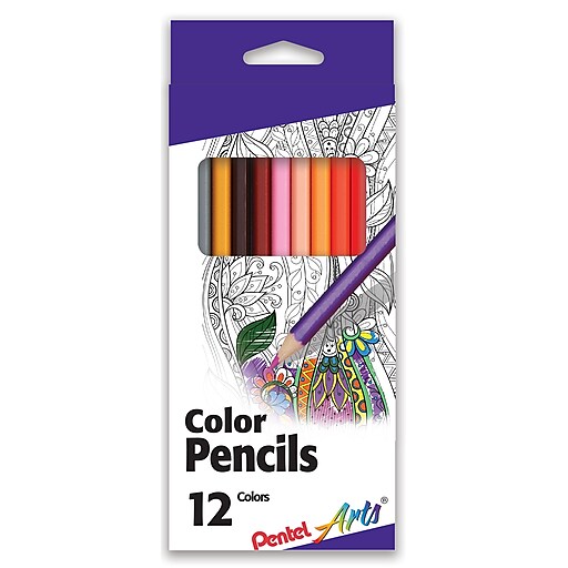 Download Pentel Arts Color Pencils, Assorted Colors, 12 Pack (CB8-12) at Staples