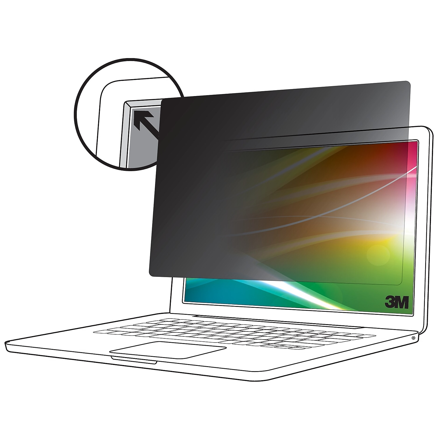 3M Bright Screen Privacy Filter for 14" Laptop 16:10 (BP140W1B) - 第 2/3 張圖片