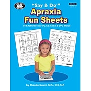 Super Duper Publications Say & Do Apraxia Fun Sheets, Reproducible Workbook, Paperback (BK382)
