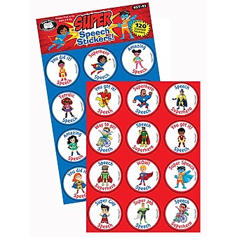 Super Duper Publications Superhero Stickers, Scented, 120 Per Pack (ST93)