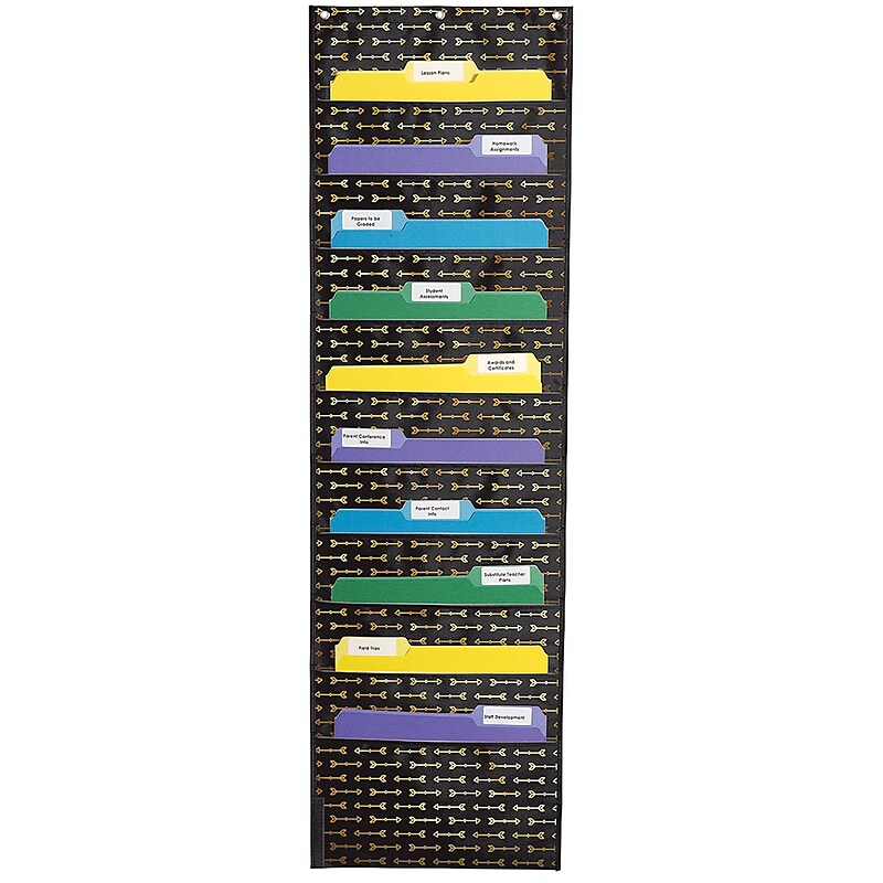 Carson-Dellosa Pocket Chart Storage: Gold Arrows 1 Pocket Chart (158042) image 1