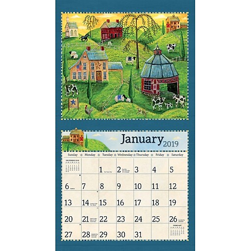 Lang Country Sampler 2019 Wall Calendar (19991001906) Staples