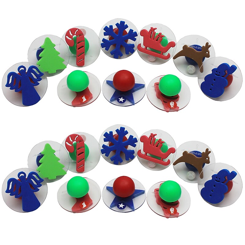 Ready2Learn Giant Stampers, Christmas Shapes, 10 Per Set, 2 Sets (CE-6725-2) image 1