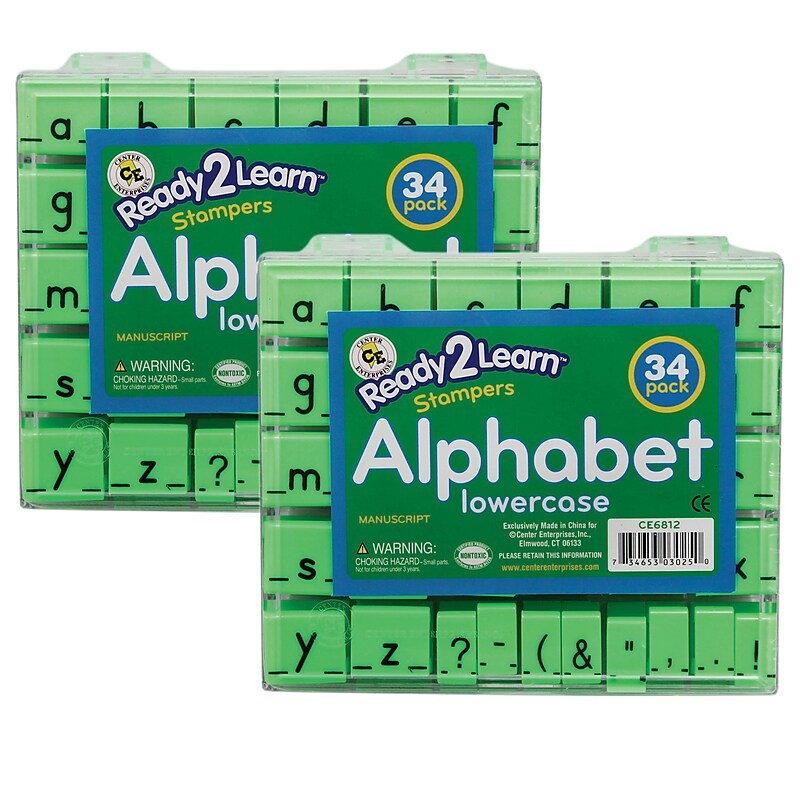 Ready2Learn Alphabet Stamps, Lowercase, Small, 34 Per Set, 2 Sets (CE-6812-2) image 1