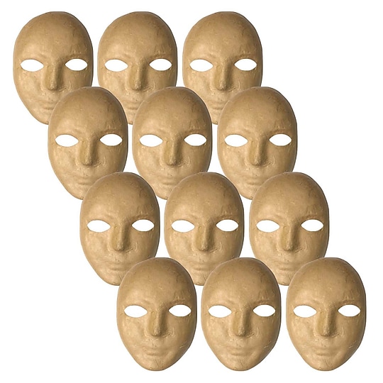 Creativity Street Papier Maché Mask, 8" x 5-1/4", Pack of 12 (CK-4190-12)