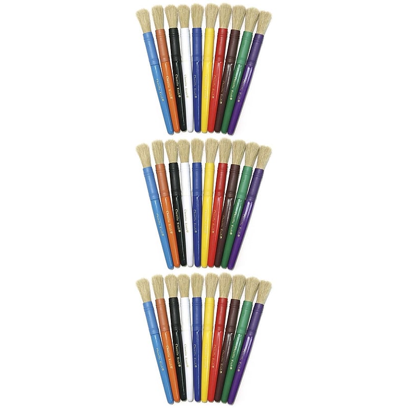 Creativity Street Colossal Brushes, Assorted Colors, 10 Per Pack, 3 Packs (CK-5900-3) image 1