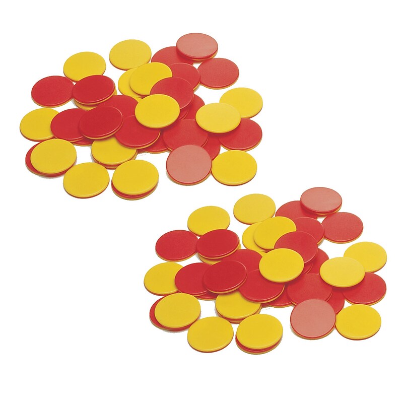 Learning Advantage® Two-Color Counters - Plastic - 200 Per Set - 2 Sets (CTU7209-2) image 1