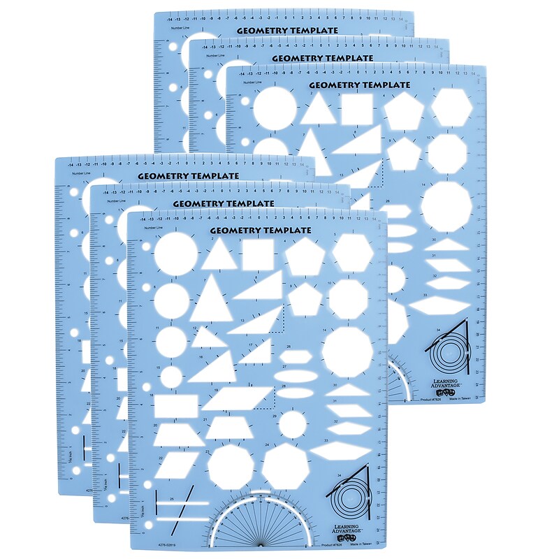 Learning Advantage Geometry Template, Pack of 6 (CTU7826-6) image 1
