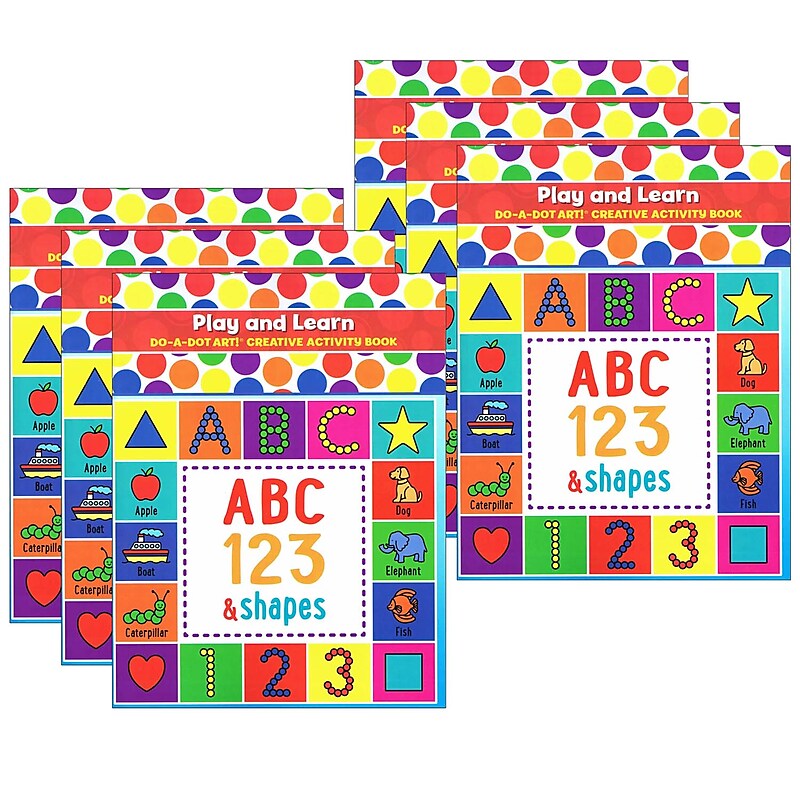 Do-A-Dot Art! Play & Learn ABC Numbers & Shapes Creative Art & Activity Book, Pack of 6 (DADB310-6) image 1