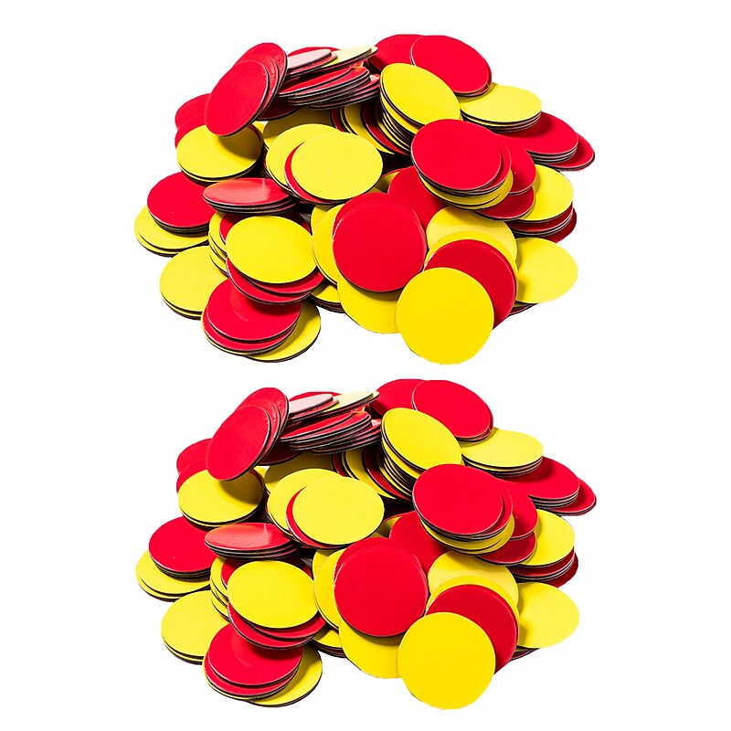Dowling Magnets® Magnetic Two-Color Counters, 200 Per Pack, 2 Packs (DO-732190-2) image 1