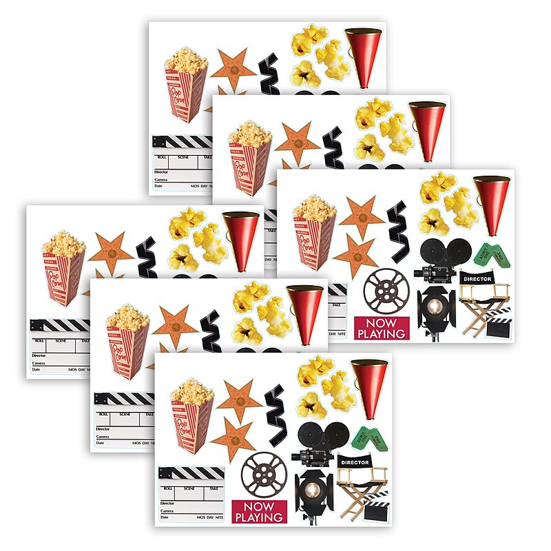 Eureka Movie Theme Two Sided Deco Kit, 6 Kits (EU-840312-6) image 1