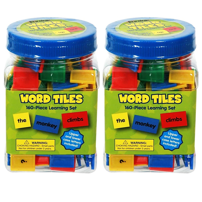 Eureka® Tub of Word Tiles, 160 Per Set, 2 Sets (EU-867450-2) image 1