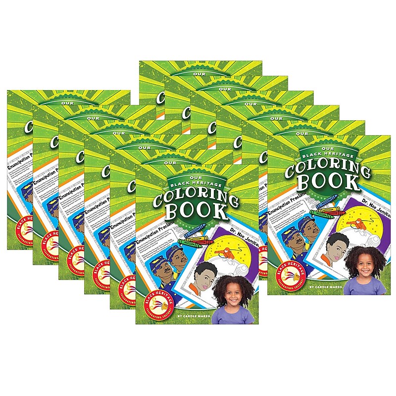 Gallopade Our Black Heritage Coloring Book, 12/Bundle (GALBJCCOL-12) image 1
