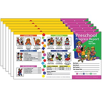 Hayes Publishing Preschool Progress Report, Three Year Olds, 10 Per Pack, 6 Packs (H-PRC1-6)