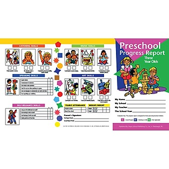 Hayes Publishing Preschool Progress Report, Three Year Olds, 10 Per Pack, 6 Packs (H-PRC1-6)