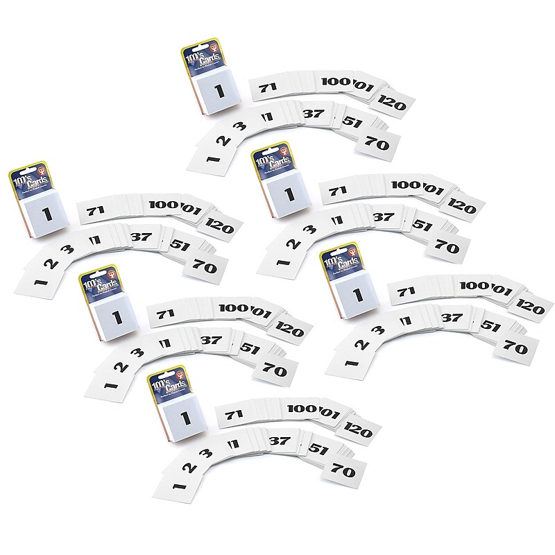 Hygloss Pocket Chart Number Cards, 2" x 2", 100 Per Pack, 6 Packs (HYG61491-6) image 1