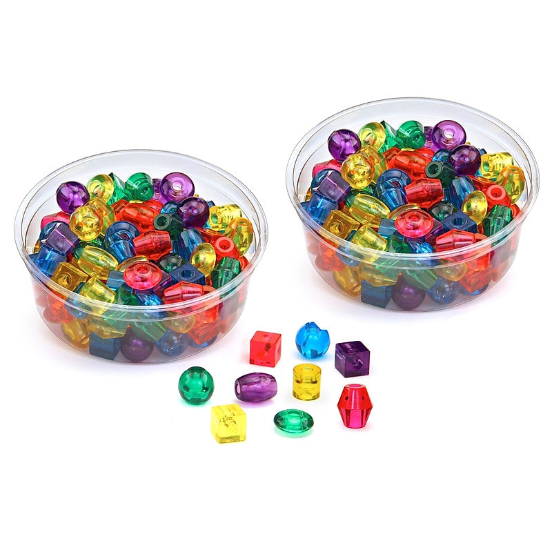 Hygloss Big Beads, Translucent, 16 oz. Per Pack, 2 Packs (HYG68101-2) image 1