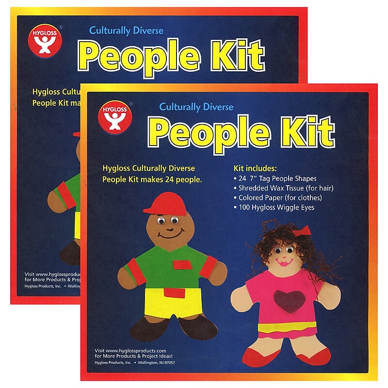 Hygloss Culturally Diverse People Kit, 7", 24 Per Pack, 2 Packs (HYG68279-2) image 1