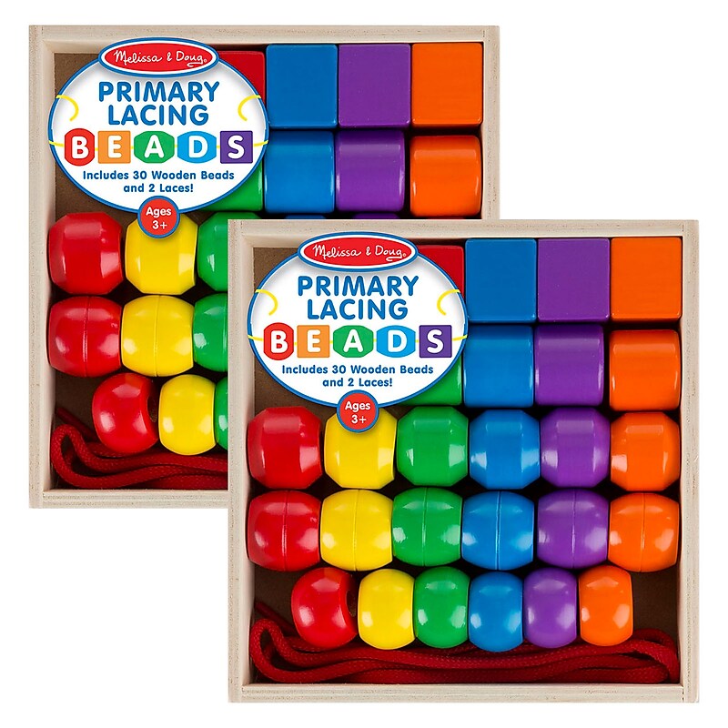 Melissa & Doug Primary Lacing Beads, 2 Sets (LCI544-2) image 1