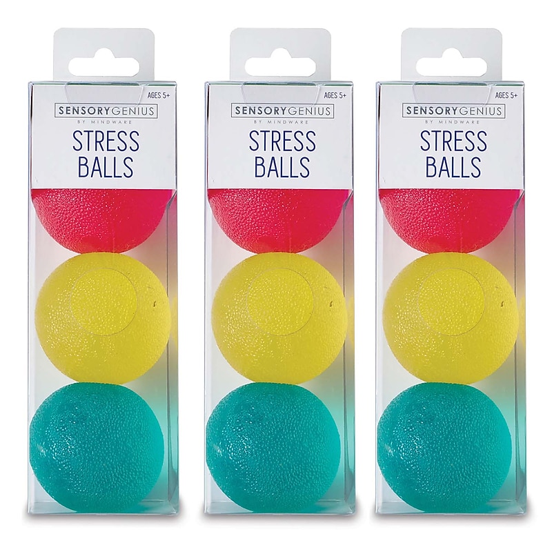 Sensory Genius Stress Balls, 3/Pack, 3 Packs/Bundle (MWA13785009-3) image 1