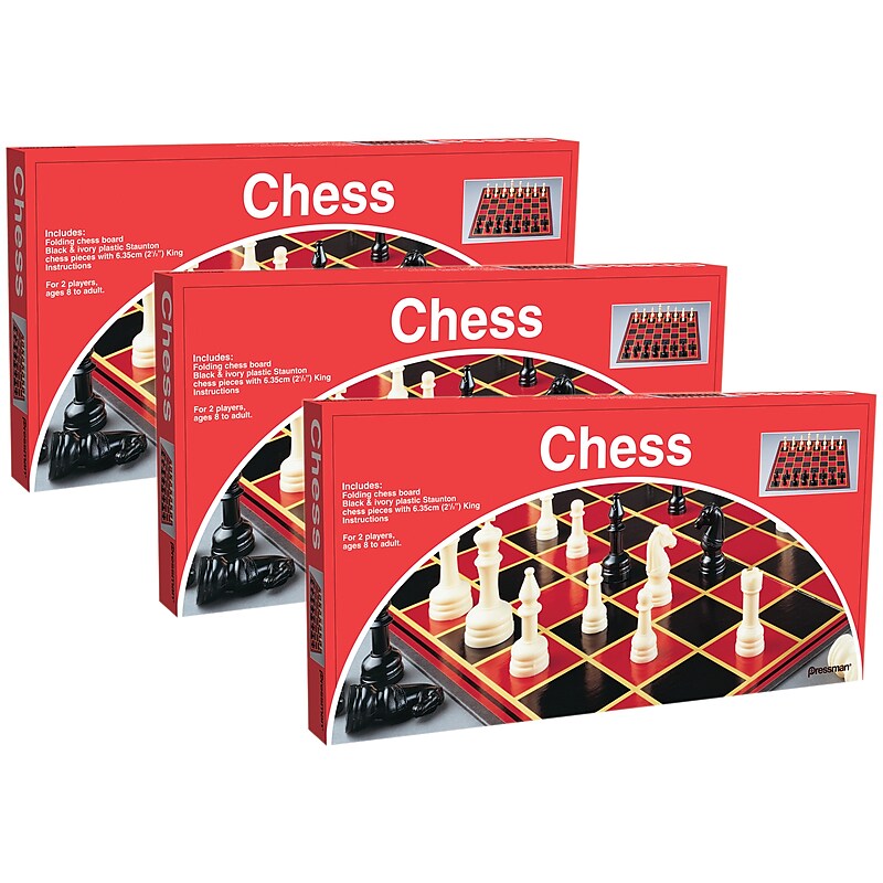 Pressman Chess Board Game, Pack of 3 (PRE112412-3) image 1