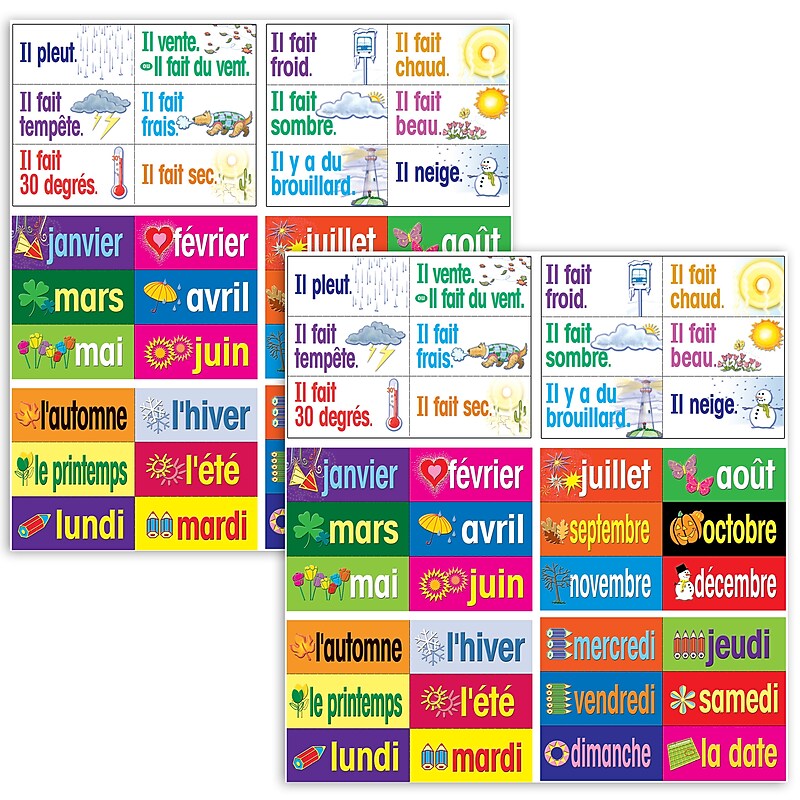 Poster Pals French Multi-Purpose Card Set, 36 Per Set, 2 Sets (PSZP135-2) image 1