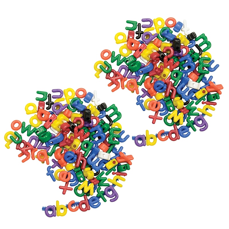 Roylco Manuscript Letter Beads, Lowercase, 288 Per Pack, 2 Packs (R-2186-2) image 1
