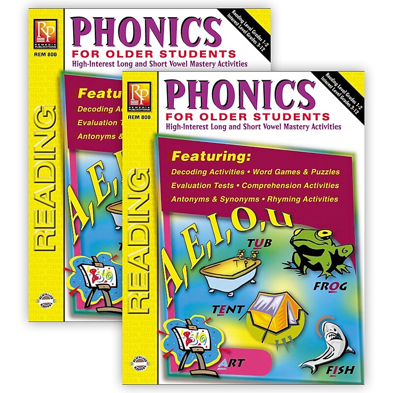 Remedia Publications Phonics For Older Students Book, Pack of 2 (REM800-2) image 1