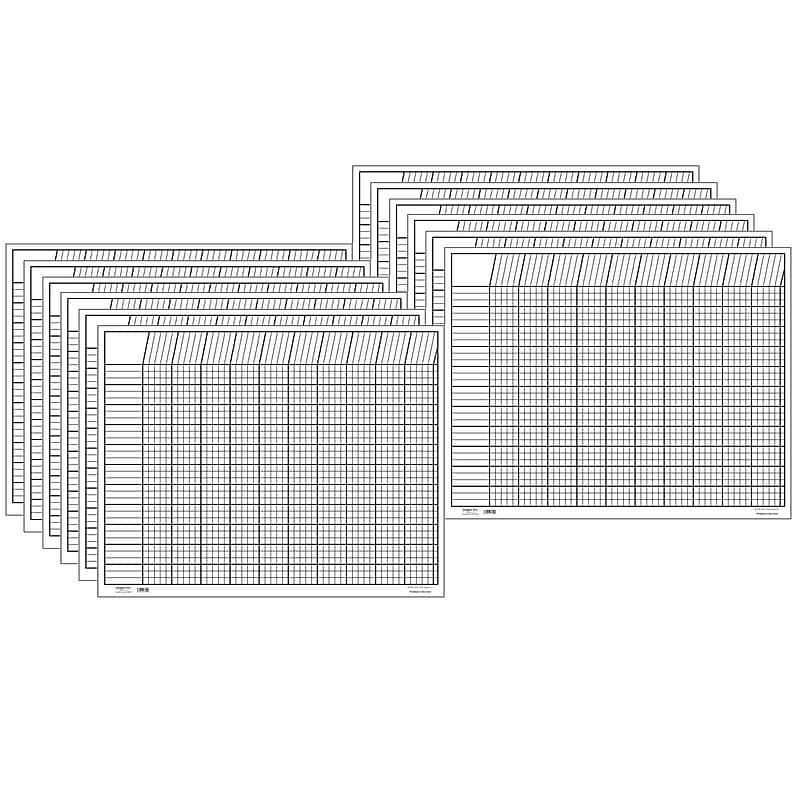 Creative Shapes Etc. Horizontal Chart White, Pack of 12 (SE-3386-12) image 1