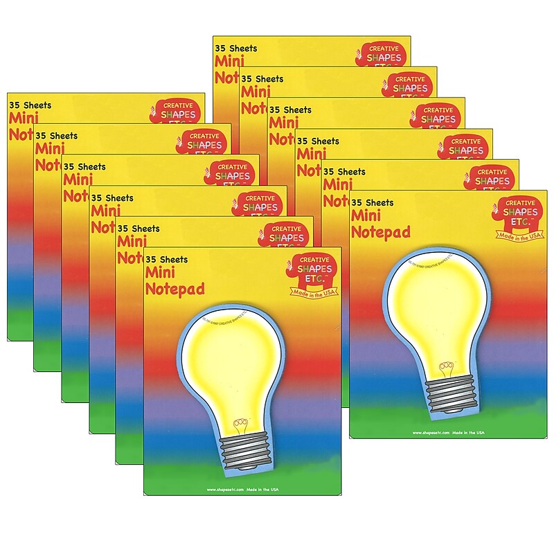 Creative Shapes Memo Pad, 35 Sheets/Pad, Pack of 12 (SE-791-12) image 1
