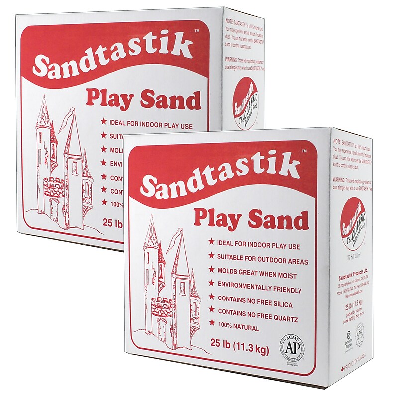 Sandtastik Sparkling White Play Sand, 25 lbs./Pack, 2 Packs (SND025-2) image 1