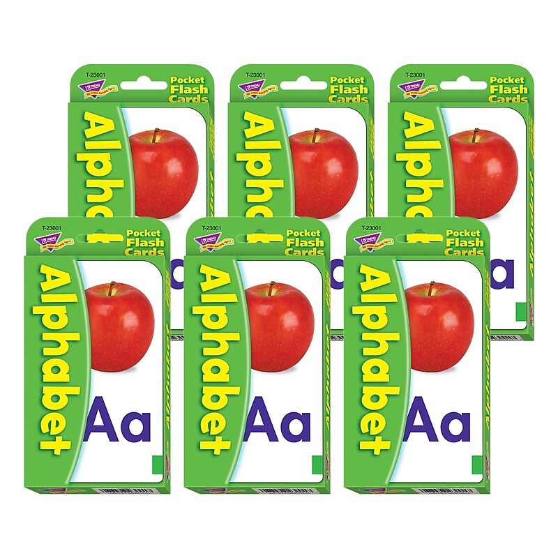 TREND Alphabet Pocket Flash Cards, 6 Packs (T-23001-6) image 1