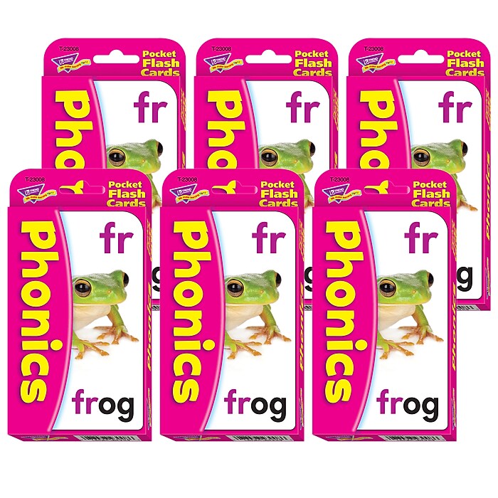 TREND Phonics Pocket Flash Cards, 6 Packs (T-23008-6) | Staples