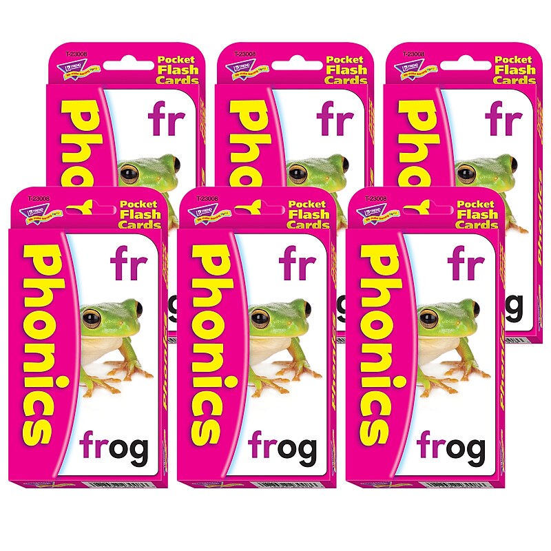 TREND Phonics Pocket Flash Cards, 6 Packs (T-23008-6) image 1