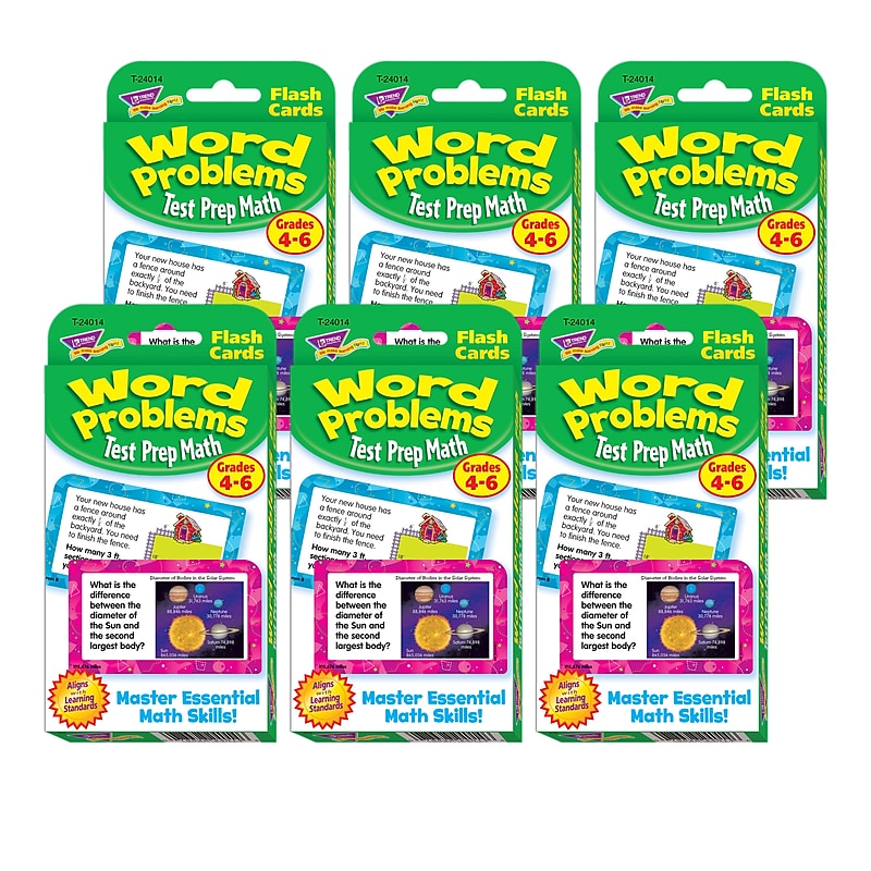 TREND Word Problems Test Prep Math, Grades 4-6 Challenge Cards, 6 Packs (T-24014-6) image 1
