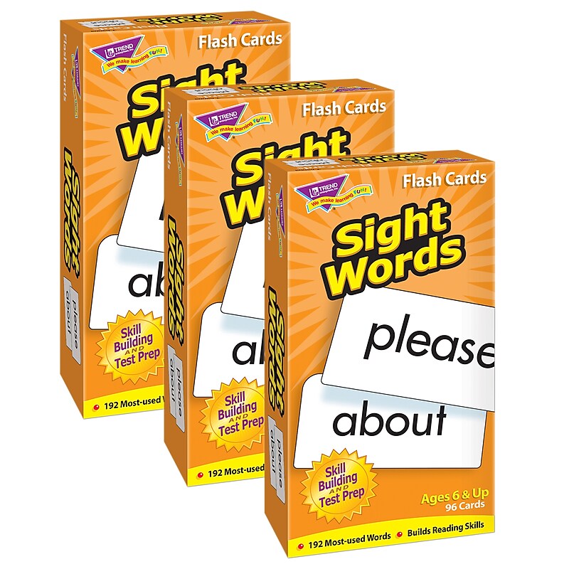 TREND Sight Words Skill Drill Flash Cards, 3 Packs (T-53003-3) image 1